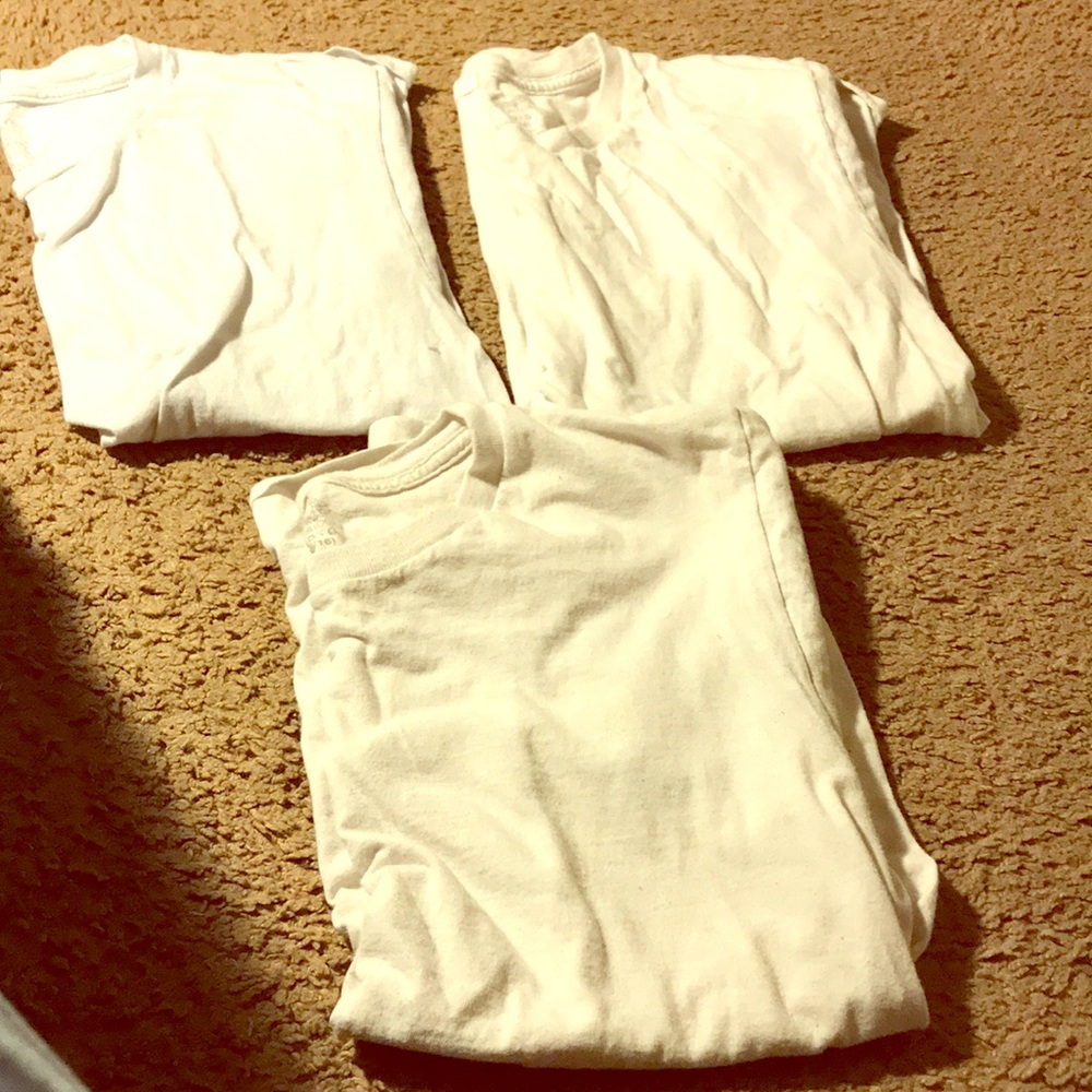 3 plain white T-Shirts
